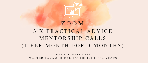 Mentorship Zoom calls for trained Scar camouflage tattooists